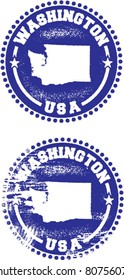 Washington State USA Distressed Stamps