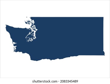 Washington Bundesstaat USA Vektorgrafik auf weißem Hintergrund
