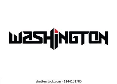 Washington typography design vector, for t-shirt, poster and other uses