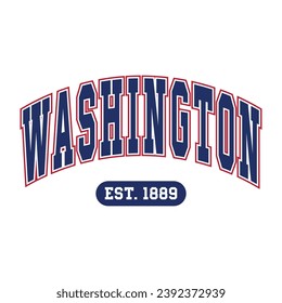 Washington typography design vector, usa state shirt design vector. Jersey design vector, T-shirt design for usa 