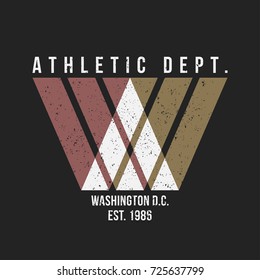 Washington typography for t-shirt print. Athletic patch for tee graphic. T-shirt design. Vector