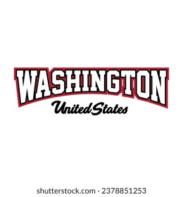 washington united states text for t shirt or poster design
