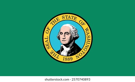 Washington US State Flag Vector Illustration