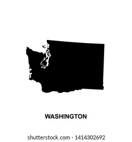 washington - usa map icon vector design template