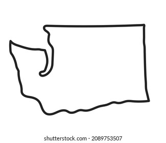 Washington USA state icon. Pictogram for web page, mobile app, promo. Editable stroke.