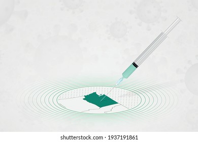 Washington vaccination concept, vaccine injection in map of Washington. Vaccine and vaccination against coronavirus, COVID-19. Vector template about Healthcare.