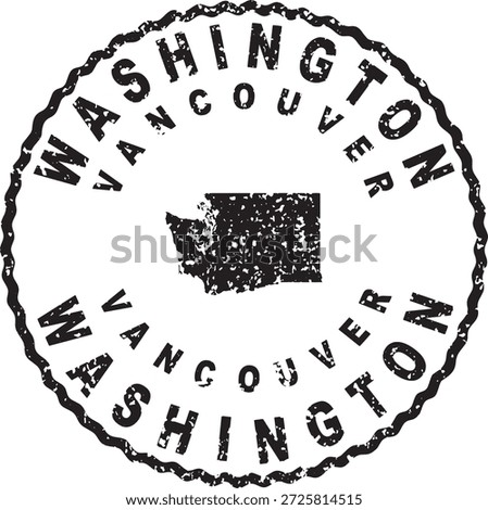 Washington Vancouver Round Seal Map Design