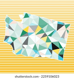 Washington vector illustration. Washington design on gradient stripes background. Technology, internet, network, telecommunication concept. Attractive vector illustration.