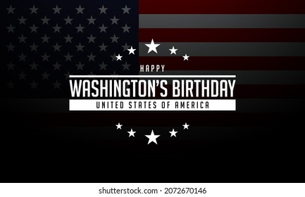 Washington's Birthday Background Design. Banner, Poster, Greeting Card. Vector Illustration.