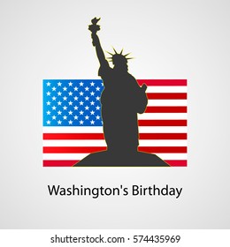 Washingtons or presidents day vector poster