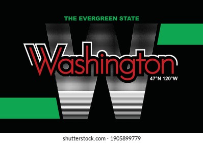 Washington.Vintage and typography design in vector illustration.Clothing,t-shirt,apparel and other uses.Eps10