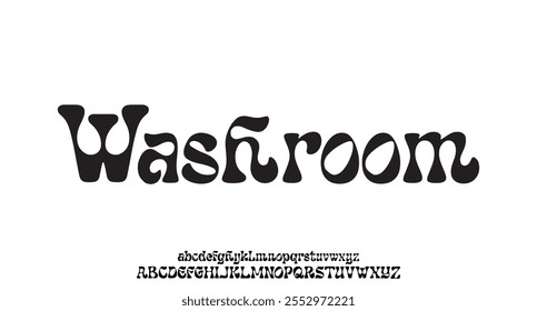 Washroom, Elegant alphabet letters font logo. Typography luxury classic lettering serif italic fonts decorative wedding vintage retro brand logos. vector illustration
