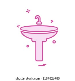 Washroom icon design vector