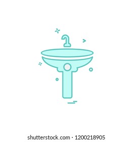 Washroom icon design vector