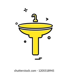 Washroom icon design vector