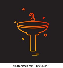 Washroom icon design vector