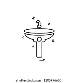 Washroom icon design vector