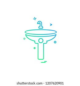 Washroom icon design vector