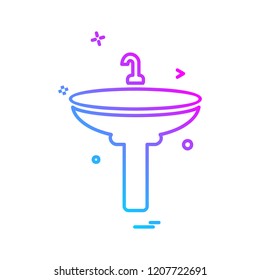 Washroom icon design vector