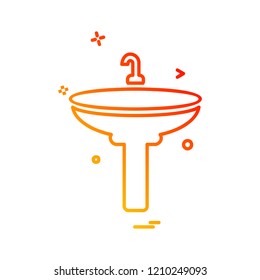 Washroom icon design vector