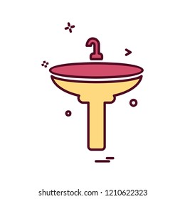 Washroom icon design vector