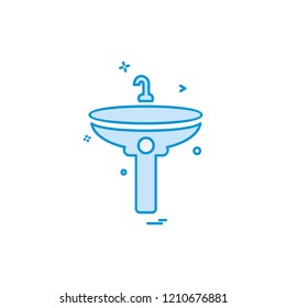 Washroom icon design vector