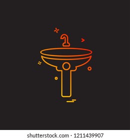 Washroom icon design vector