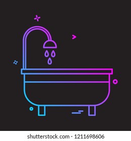 Washroom icon design vector
