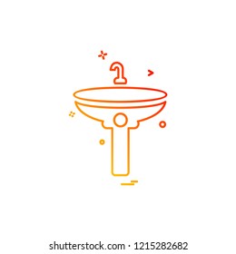 Washroom icon design vector