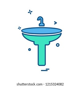 Washroom icon design vector