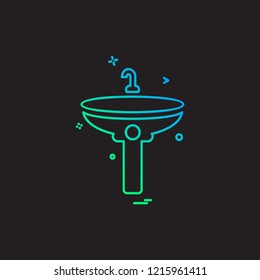 Washroom icon design vector