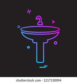 Washroom icon design vector