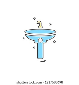 Washroom icon design vector