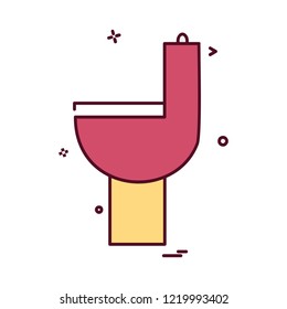 Washroom icon design vector