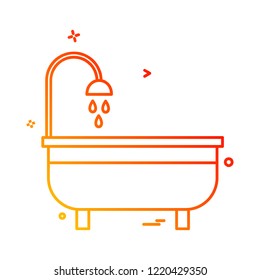 Washroom icon design vector