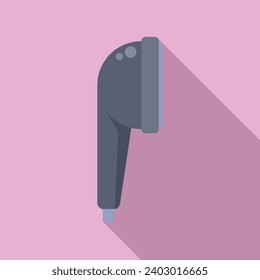 Washroom restroom icon flat vector. Falling hose. Water shower head