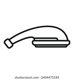 Washroom restroom icon outline vector. Falling hose. Water shower head