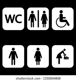 Vector conjunto de signos de lavabo
