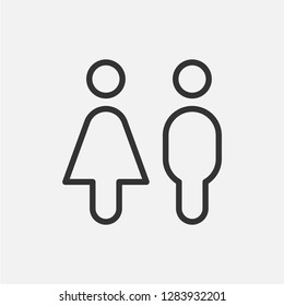 Washroom or toilet. Simple vector icon