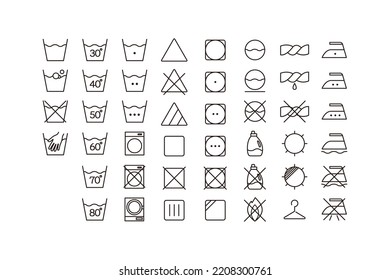 wasing line icon collection vector