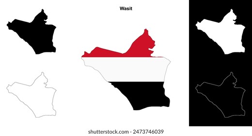 Wasit Governorate-Gliederungskartensatz