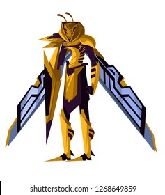 wasp bee armored robot
