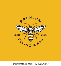 wasp crest logo vector emblem badges illustration