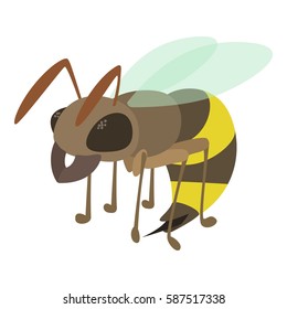 Wasp icon. Cartoon illustration of wasp vector icon for web