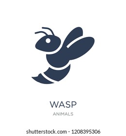 Wasp icon. Trendy flat vector Wasp icon on white background from animals collection, vector illustration can be use for web and mobile, eps10