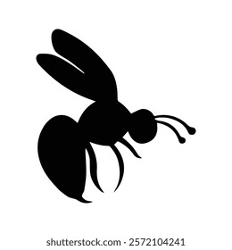 Wasp icon. Wasp vector illustration. Stinging Insect. Isolated on white background.	