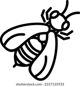 Wasp icon for wildlife and nature world