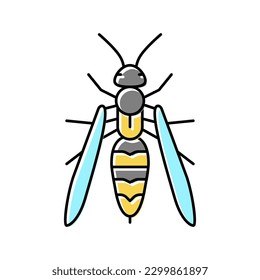 wasp insect color icon vector. wasp insect sign. isolated symbol illustration