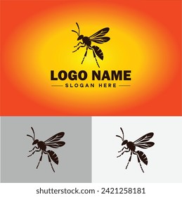 Wespe-Logo, Vektorgrafik-Icon-Grafik für Firmenmarke-Symbol-Wespe Logo-Vorlage