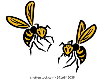 Wasp looking this way. Isometric view.